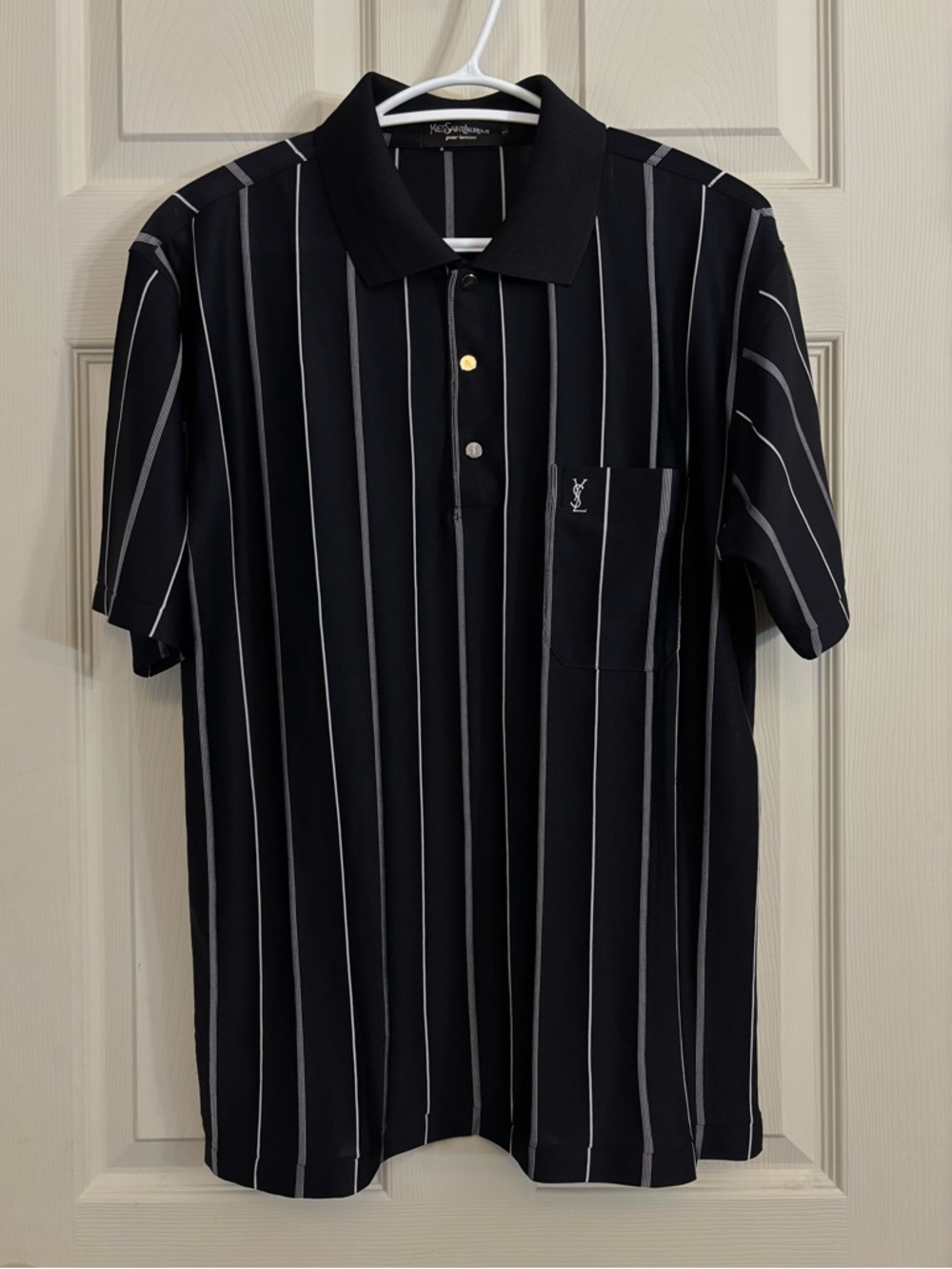 Men’s vintage YSL 100% silk polo